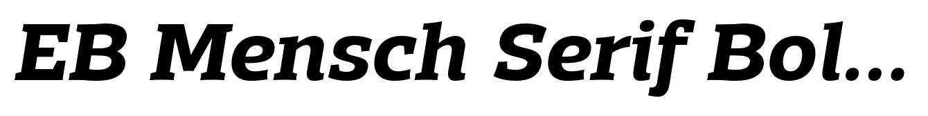 EB Mensch Serif Bold Italic